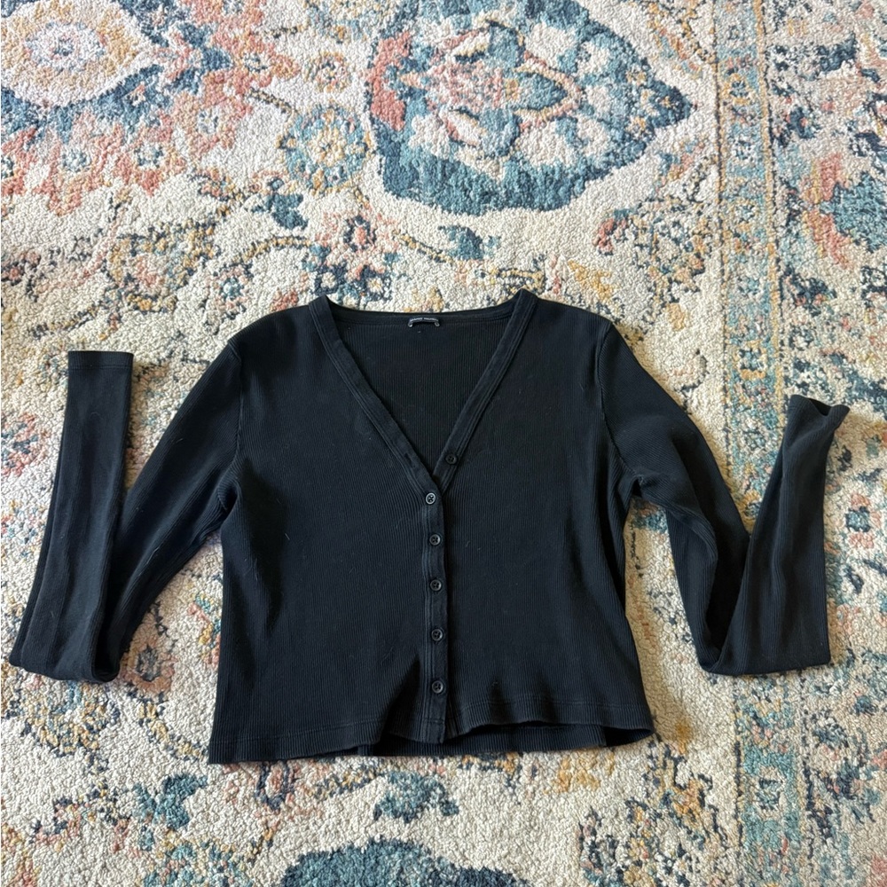 Brandy Melville Classic Black Knit Top